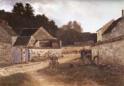 Alfred Sisley Village Street in Marlotte Sweden oil painting artist